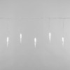 Гирлянда светодиодная "Айсикл" (бахрома) "Сосульки" 1.5х0.25м 10LED бел. 0.51Вт IP20 провод прозр. N
