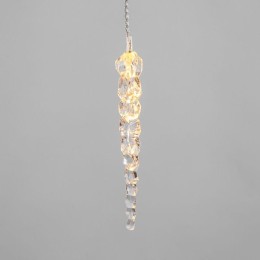 Гирлянда светодиодная "Айсикл" (бахрома) "Сосульки" 1.5х0.25м 10LED тепл. бел. 0.51Вт IP20 провод пр