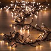 Гирлянда светодиодная "Кластер LED" 3м 288LED тепл. бел. 14Вт IP20 провод ПВХ темн. зел. Neon-Night