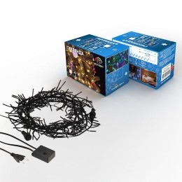 Гирлянда светодиодная "Кластер LED" 3м 288LED тепл. бел. 14Вт IP20 провод ПВХ темн. зел. Neon-Night