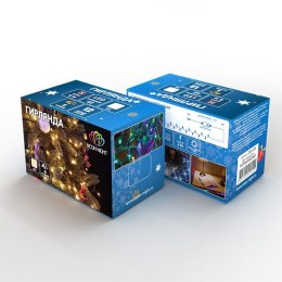 Гирлянда светодиодная "Кластер LED" 3м 288LED тепл. бел. 14Вт IP20 провод ПВХ темн. зел. Neon-Night