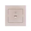 Розетка компьютерная 1-м СП Rain RJ45 жемчуж./бел. перламутр. LEZARD 703-3030-139