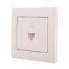 Розетка компьютерная 1-м СП Rain RJ45 жемчуж./бел. перламутр. LEZARD 703-3030-139