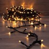 Гирлянда светодиодная "Кластер" 10м 200LED тепл. бел. 18Вт IP67 соединяемая провод каучук черн. Neon