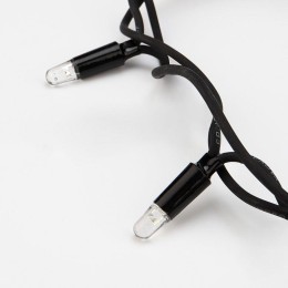 Гирлянда светодиодная "Кластер" 10м 200LED тепл. бел. 18Вт IP67 соединяемая провод каучук черн. Neon