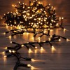 Гирлянда светодиодная "Кластер" 10м 400LED тепл. бел. 36Вт IP67 соединяемая провод каучук черн. Neon
