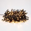 Гирлянда светодиодная "Кластер" 10м 400LED тепл. бел. 36Вт IP67 соединяемая провод каучук черн. Neon