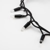 Гирлянда светодиодная "Кластер" 10м 400LED тепл. бел. 36Вт IP67 соединяемая провод каучук черн. Neon