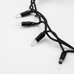 Гирлянда светодиодная "Кластер" 10м 400LED тепл. бел. 36Вт IP67 соединяемая провод каучук черн. Neon