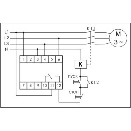 Реле контроля наличия и чередования фаз CKF-316 (монтаж на DIN-рейке 35мм 3х400/230+N 8А 1P IP20) F&