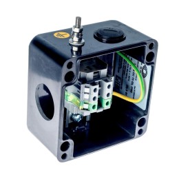 Коробка клеммная взрывозащ. с индикацией питания КВП на пластик. опоре для подключ. или концев. заде