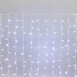 Гирлянда светодиодная "Светодиодный Дождь" 2х1.5м 300LED бел. 23Вт 230В IP65 постоян. свечение прово