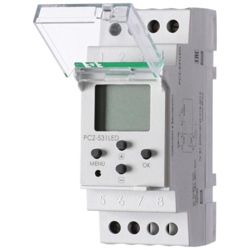 Реле времени PCZ-531LED 8А 9-30В DC IP20 2мод. 1 канал программирован. изменения уровня яркости ламп