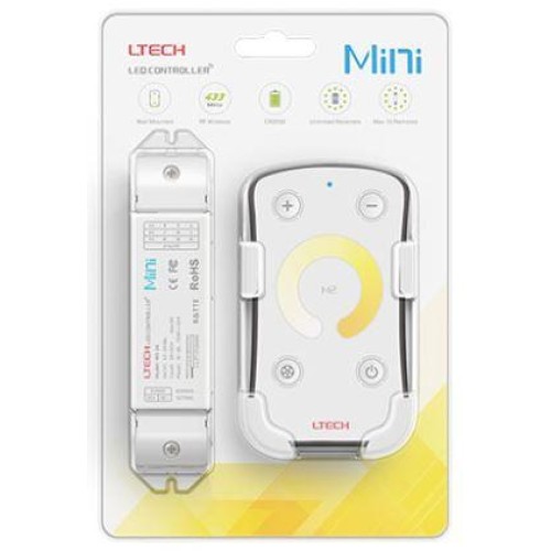 Контроллер CCT для LED ленты 12-24В IP20 135x30x20мм c пультом 2CH 72/144W (12В/24В) (LTECH) VARTON