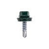 Саморез кровельный 4.8х19мм окрашенный RAL 6005 короб (уп.250шт) Kranz 1204-4819-3