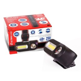 Фонарь аккумуляторный налобный LED53763 XPE + COB LED 3 + 3Вт 1 режим аккум 3.7В крепл. черн. (бокс)