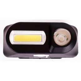 Фонарь аккумуляторный налобный LED53763 XPE + COB LED 3 + 3Вт 1 режим аккум 3.7В крепл. черн. (бокс)