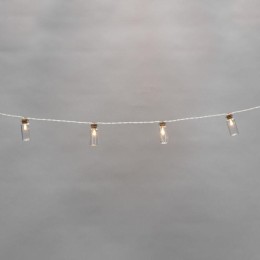 Гирлянда светодиодная "Баночки" 1.5м 10LED тепл. бел. 0.1Вт IP20 провод ПВХ прозр. элементы питания