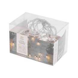 Гирлянда светодиодная "Баночки" 1.5м 10LED тепл. бел. 0.1Вт IP20 провод ПВХ прозр. элементы питания