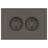 Розетка 2-м СП Accent 6-204-09 16А IP20 250В 2P AL/CU титан Intro Б0063433