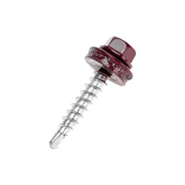 Саморез кровельный 4.8х29мм окрашенный RAL 3005 короб (уп.250шт) Kranz 1203-4829-3