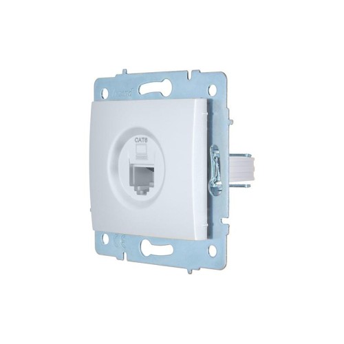 Розетка компьютерная 1-м СП ASTI IP20 RJ45 механизм Cat 6e жемчуж./бел. перламутр. LEZARD 7081-3088-
