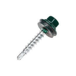 Саморез кровельный 4.8х29мм окрашенный RAL 6005 короб (уп.250шт) Kranz 1204-4829-3