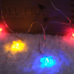 Гирлянда светодиодная "Звездочки" 1.5м 10LED мультиколор 0.1Вт IP20 провод ПВХ прозр. элементы питан