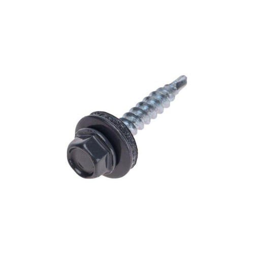 Саморез кровельный 4.8х29мм окрашенный RAL 7024 короб (уп.250шт) Kranz 1205-4829-3