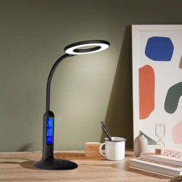 Светильник настольный KD-823 C02 LED 8Вт 230В 500лм сенс. термометр рег.ярк и цвет.темп. черн.Cameli
