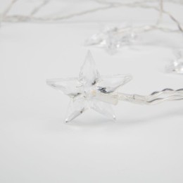 Гирлянда светодиодная "Звездочки" 1.5м 10LED тепл. бел. 0.1Вт IP20 провод ПВХ прозр. элементы питани