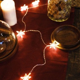 Гирлянда светодиодная "Звездочки" 1.5м 10LED тепл. бел. 0.1Вт IP20 провод ПВХ прозр. элементы питани