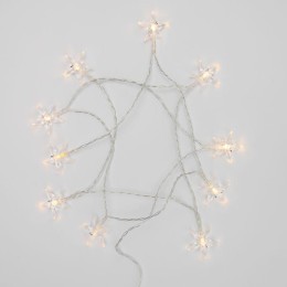 Гирлянда светодиодная "Звездочки" 1.5м 10LED тепл. бел. 0.1Вт IP20 провод ПВХ прозр. элементы питани