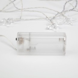 Гирлянда светодиодная "Звездочки" 1.5м 10LED тепл. бел. 0.1Вт IP20 провод ПВХ прозр. элементы питани