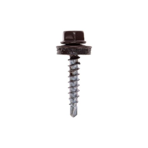 Саморез кровельный 4.8х29мм окрашенный RAL 8017 короб (уп.250шт) Kranz 1202-4829-3