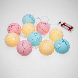 Гирлянда светодиодная "Карамельки" 1.5м 10LED тепл. бел. 0.1Вт IP20 провод ПВХ прозр. элементы питан