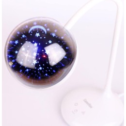 Светильник настольный KD-828 C01 LED 6.5Вт 230В 360лм сенс.рег.ярк .CCT RGB-ночник "Звездн. небо" бе