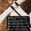 Хомут кабельный 6х180 усиленный с двойн. горизонтальным замком nylon-12 черн. (уп.100шт) Rexant 07-0