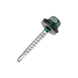 Саморез кровельный 4.8х35мм окрашенный RAL 6005 короб (уп.250шт) Kranz 1204-4835-3