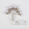 Гирлянда светодиодная "Лампочки" 1.5м 10LED тепл. бел. 0.1Вт IP20 провод ПВХ прозр. элементы питания