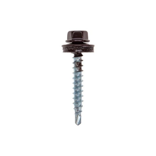 Саморез кровельный 4.8х35мм окрашенный RAL 8017 короб (уп.250шт) Kranz 1202-4835-3
