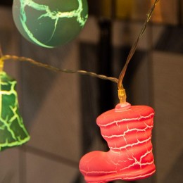 Гирлянда светодиодная "Новый год" 1.5м 10LED тепл. бел. 0.1Вт IP20 провод ПВХ прозр. элементы питани