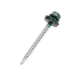 Саморез кровельный 4.8х50мм окрашенный RAL 6005 короб (уп.150шт) Kranz 1204-4850-3