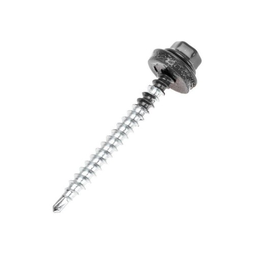 Саморез кровельный 4.8х50мм окрашенный RAL 7024 короб (уп.150шт) Kranz 1205-4850-3
