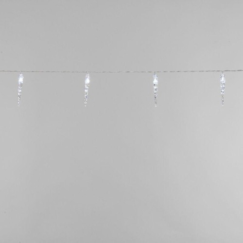 Гирлянда светодиодная "Сосульки" 1.5м 10LED бел. 0.1Вт IP20 провод ПВХ прозр. элементы питания 2хAA
