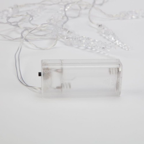 Гирлянда светодиодная "Сосульки" 1.5м 10LED бел. 0.1Вт IP20 провод ПВХ прозр. элементы питания 2хAA