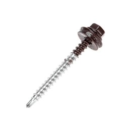 Саморез кровельный 4.8х50мм окрашенный RAL 8017 короб (уп.150шт) Kranz 1202-4850-3