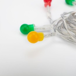 Гирлянда светодиодная "Шарики" 1.5м 10LED мультиколор 0.1Вт IP20 провод ПВХ прозр. элементы питания