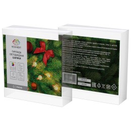 Гирлянда светодиодная "Шарики" 1.5м 10LED мультиколор 0.1Вт IP20 провод ПВХ прозр. элементы питания