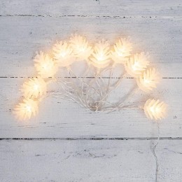 Гирлянда светодиодная "Шишки" 1.5м 10LED тепл. бел. 0.1Вт IP20 провод ПВХ прозр. элементы питания 2х